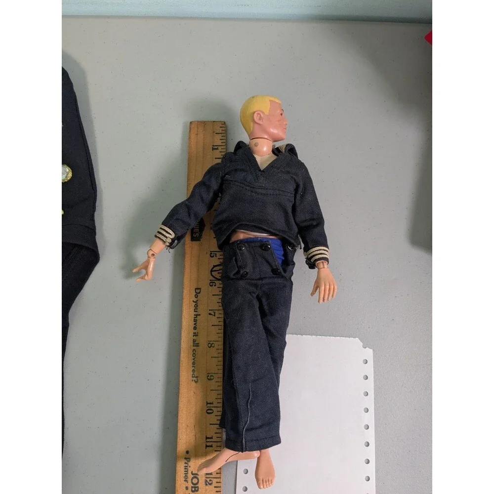 Vintage Copyright 1964 Hasbro GI JOE Action Figure Blond sailor outfit